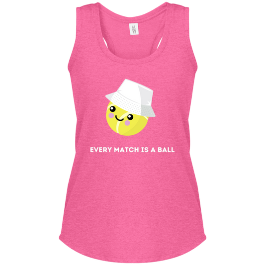 Courtney "Every Match is a Ball" Performance  Tri Racerback Tank