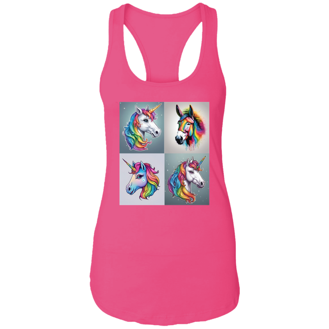 Unicorn & Donkey Delight Tank Top (Fitted Style)