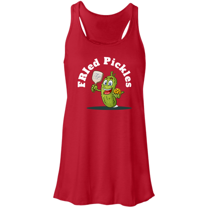 FRIed Pickles Travis Pointe Flowy Raceback Tank - white text