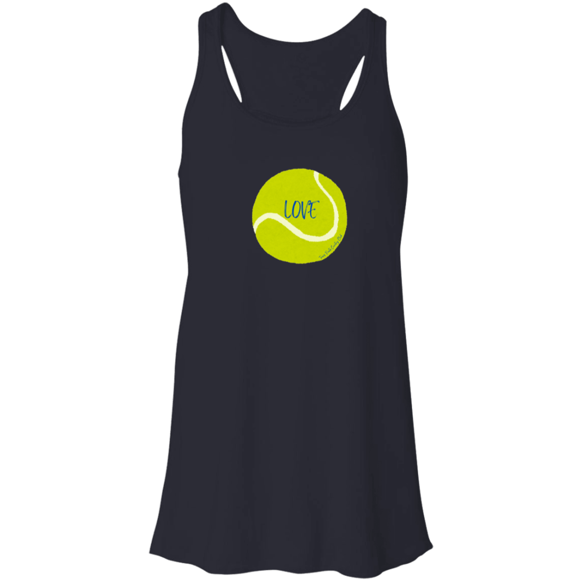 "Love" Travis Pointe Country Club Flowy Raceback Tank