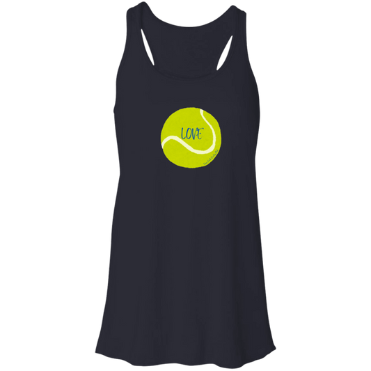 "Love" Travis Pointe Country Club Flowy Raceback Tank