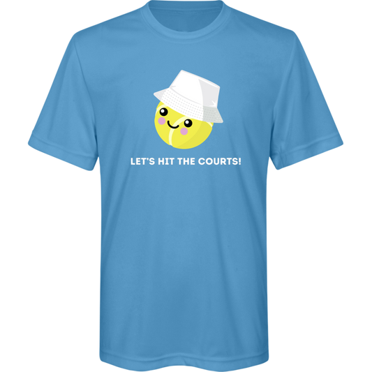 "Let's Hit the Courts" Youth Performance T-Shirt