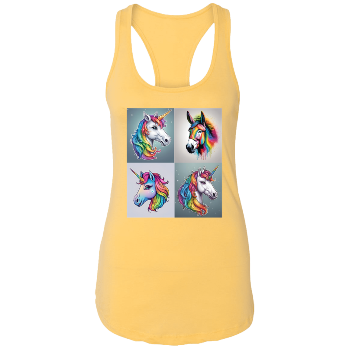 Unicorn & Donkey Delight Tank Top (Fitted Style)