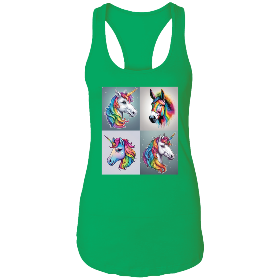 Unicorn & Donkey Delight Tank Top (Fitted Style)