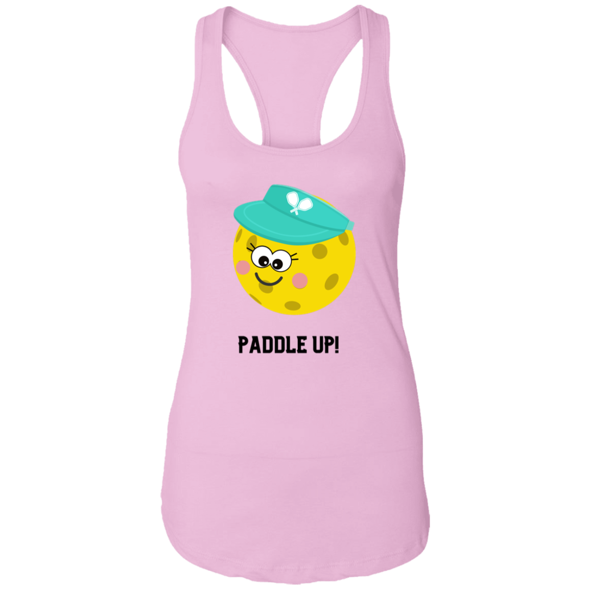 "Paddle Up" Ladies Fitted Racerback Pickleball Tank