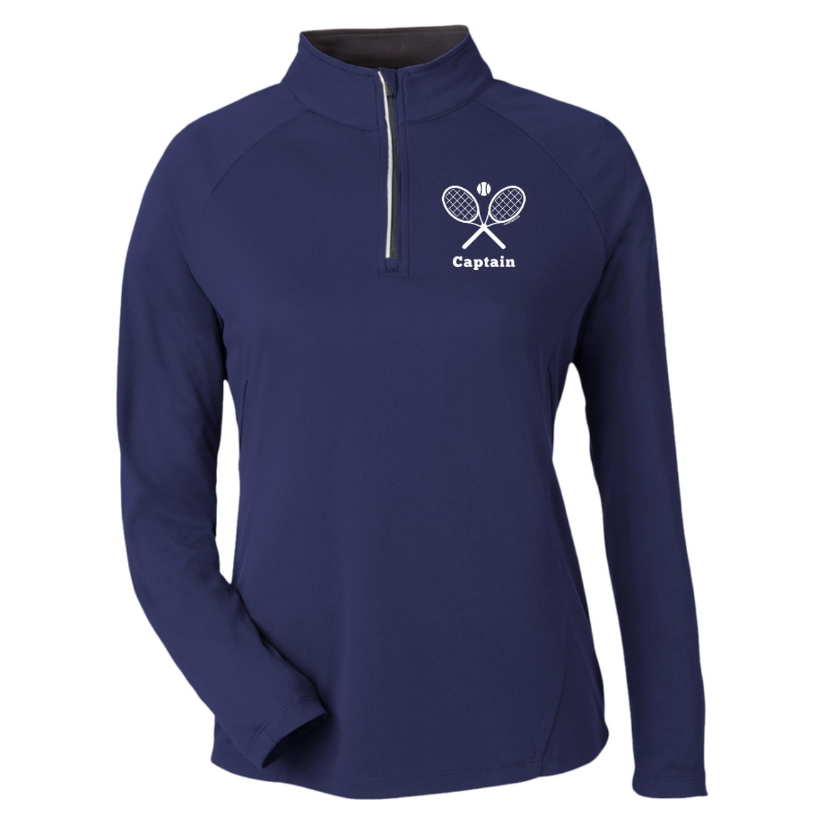 Tennis Captain Women's Quarter Zip UV Protective Moisture-Wicking Shirt