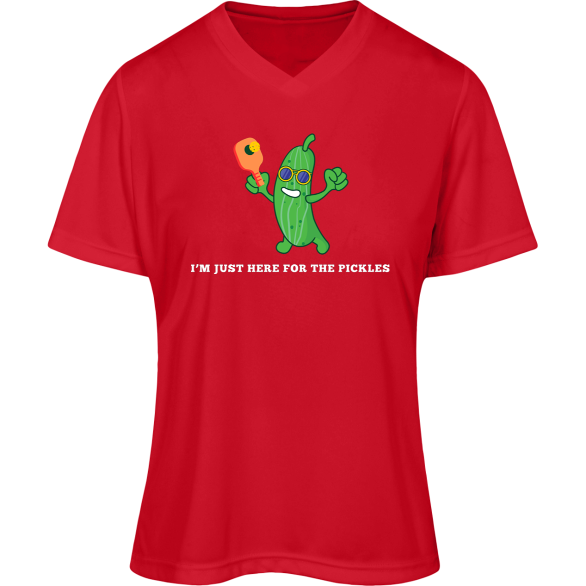 "I'm Just Here for the Pickles" Women's Pickleball Performance Shirt