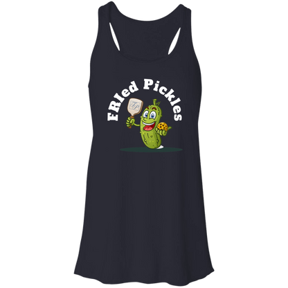 FRIed Pickles Travis Pointe Flowy Raceback Tank - white text