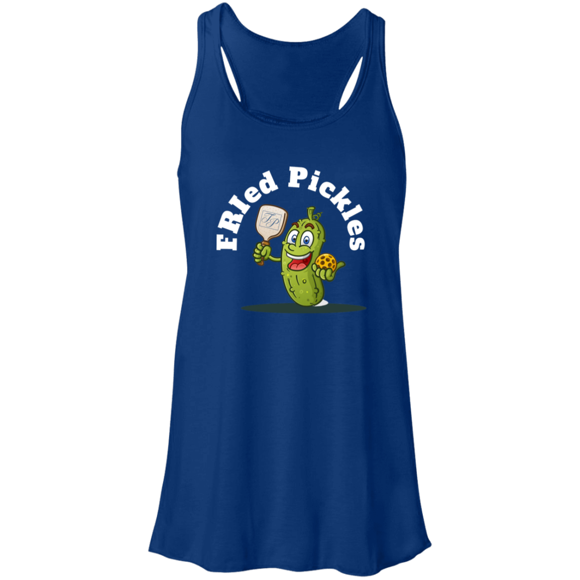 FRIed Pickles Travis Pointe Flowy Racerback Tank - White Text