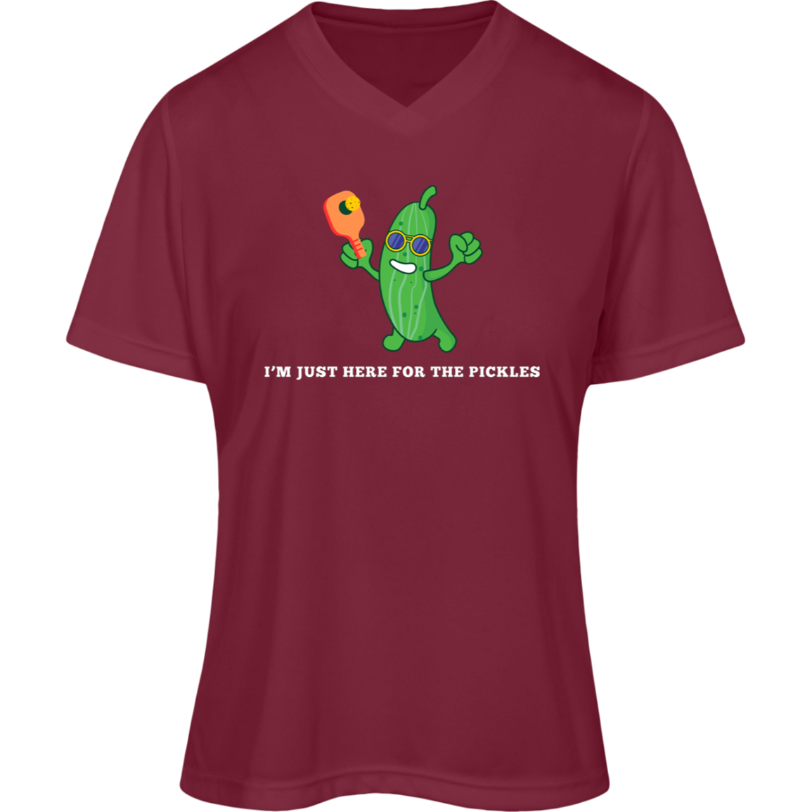 "I'm Just Here for the Pickles" Women's Pickleball Performance Shirt