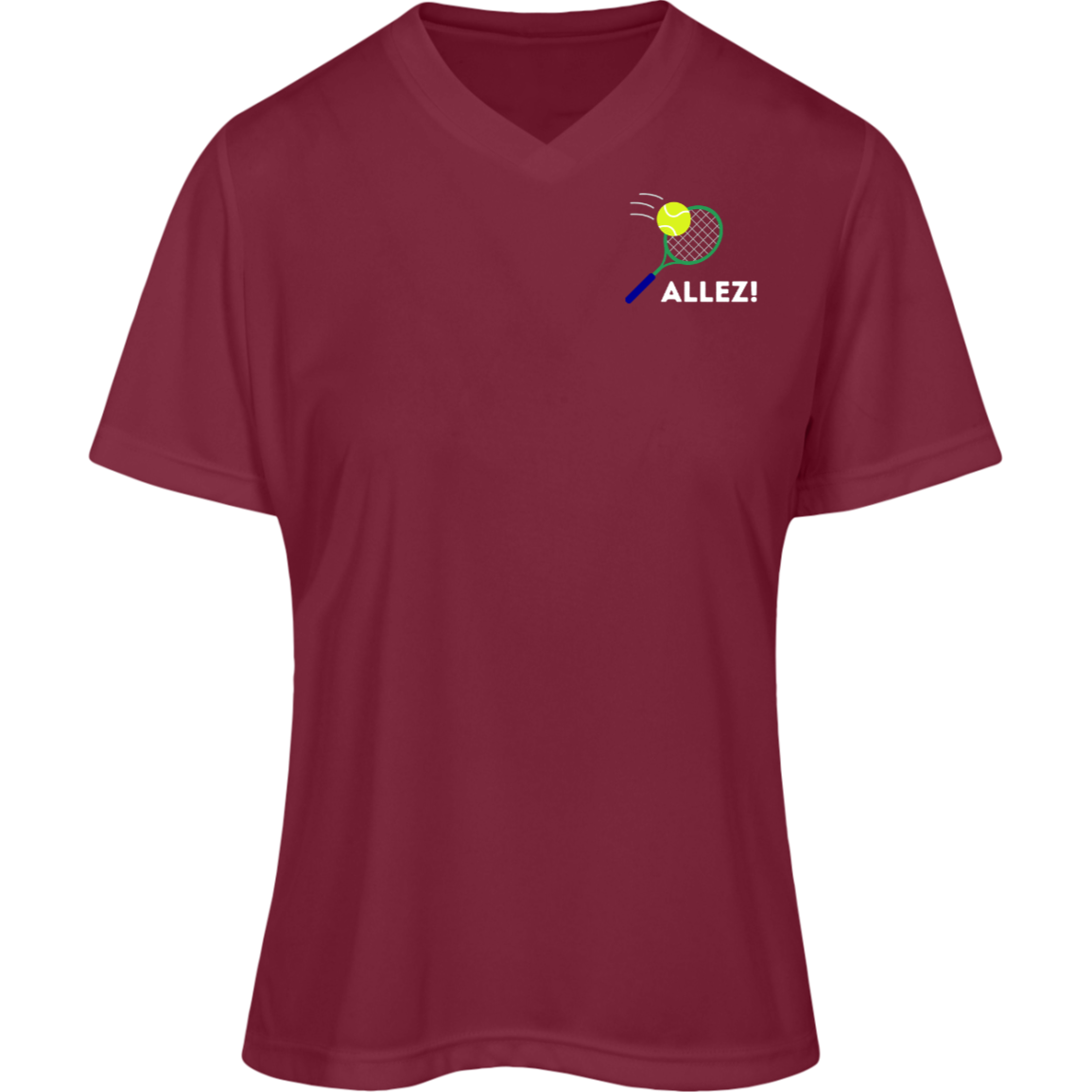 Allez! Women's Performance Moisture Wicking V-Neck Shirt