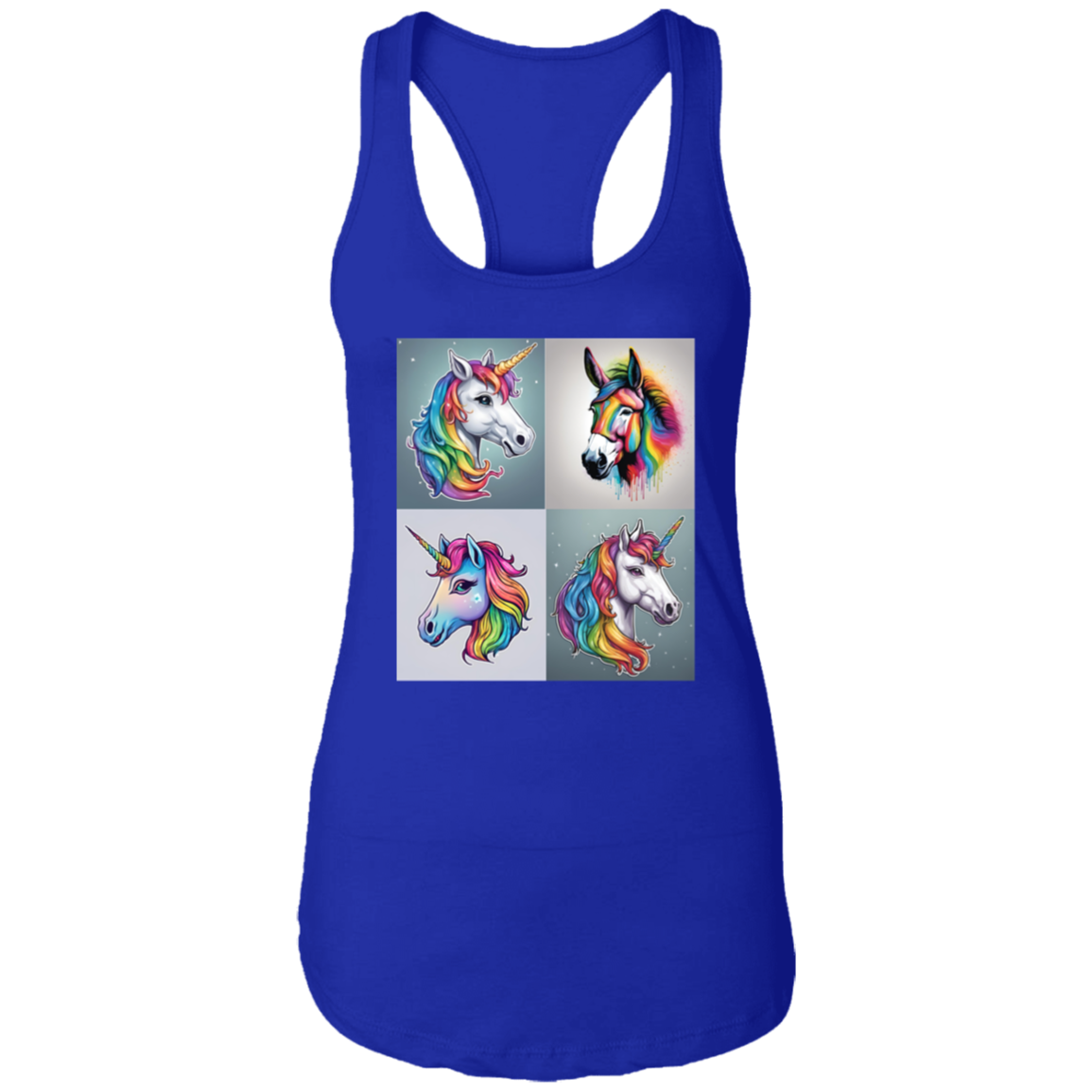 Unicorn & Donkey Delight Tank Top (Fitted Style)