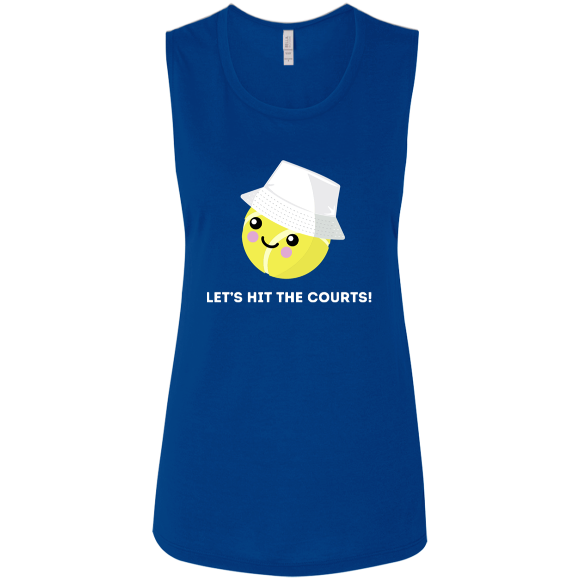 Courtney "Lets Hit the Courts" Ladies Flowy Muscle Tank Top