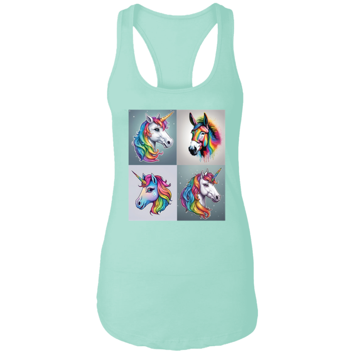 Unicorn & Donkey Delight Tank Top (Fitted Style)