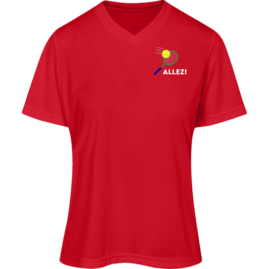 Allez! Women's Performance Moisture Wicking V-Neck Shirt