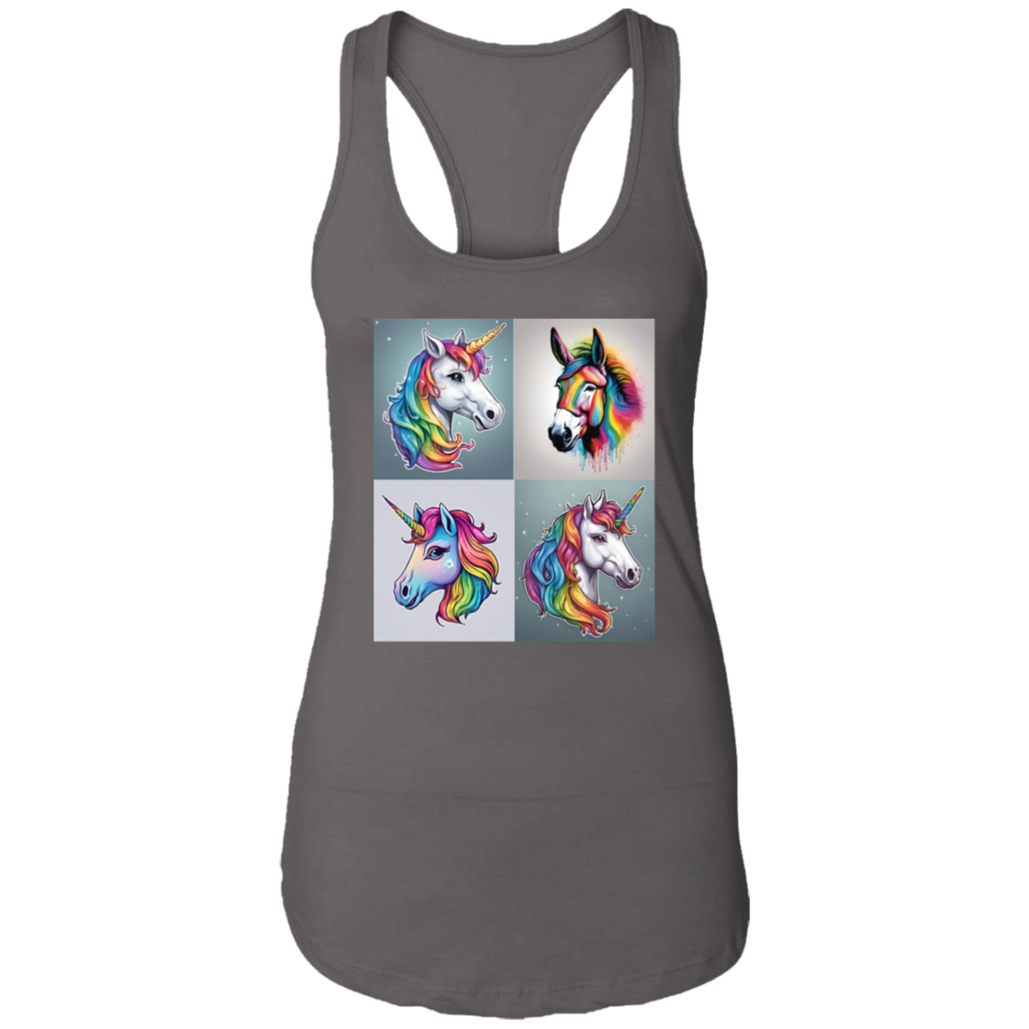 Unicorn & Donkey Delight Tank Top (Fitted Style)