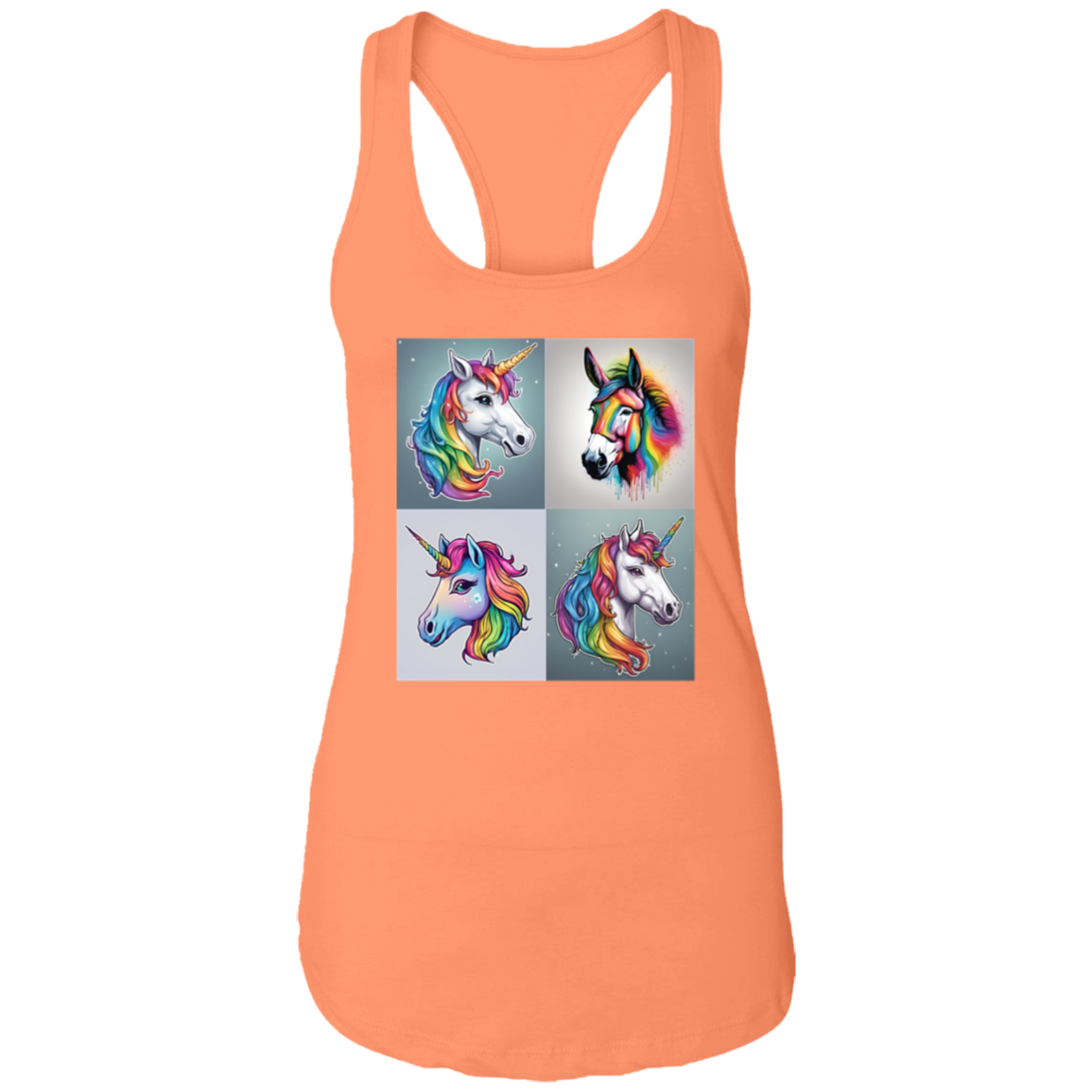 Unicorn & Donkey Delight Tank Top (Fitted Style)