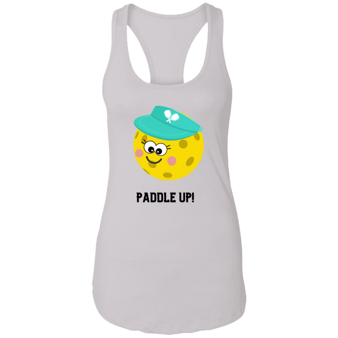 "Paddle Up" Ladies Fitted Racerback Pickleball Tank