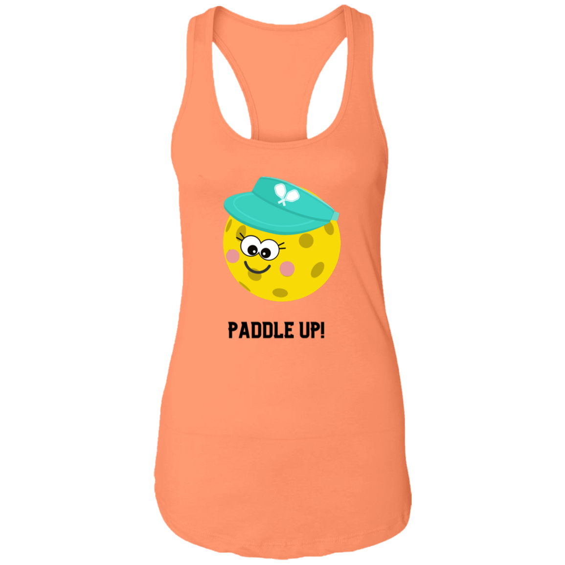 "Paddle Up" Ladies Fitted Racerback Pickleball Tank