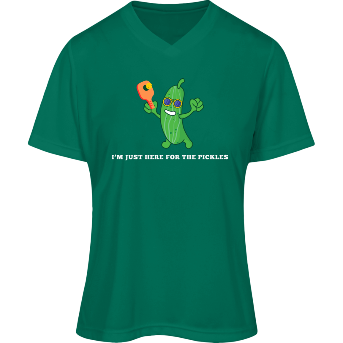 "I'm Just Here for the Pickles" Women's Pickleball Performance Shirt