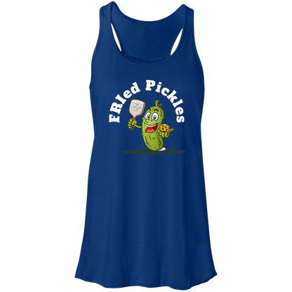 FRIed Pickles Travis Pointe Flowy Raceback Tank - white text