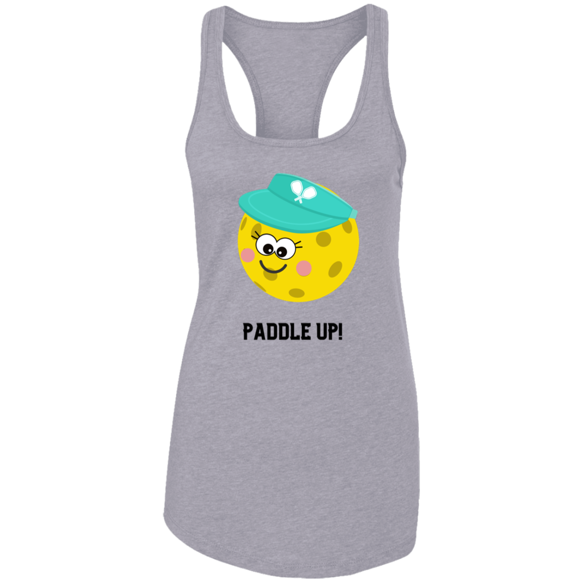 "Paddle Up" Ladies Fitted Racerback Pickleball Tank