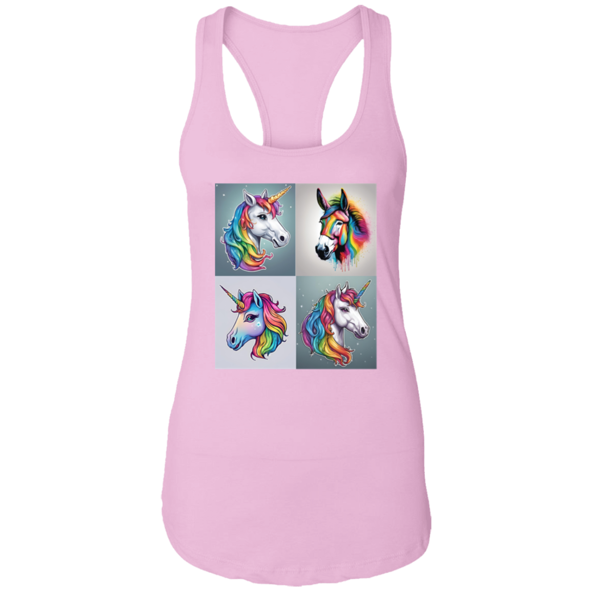 Unicorn & Donkey Delight Tank Top (Fitted Style)