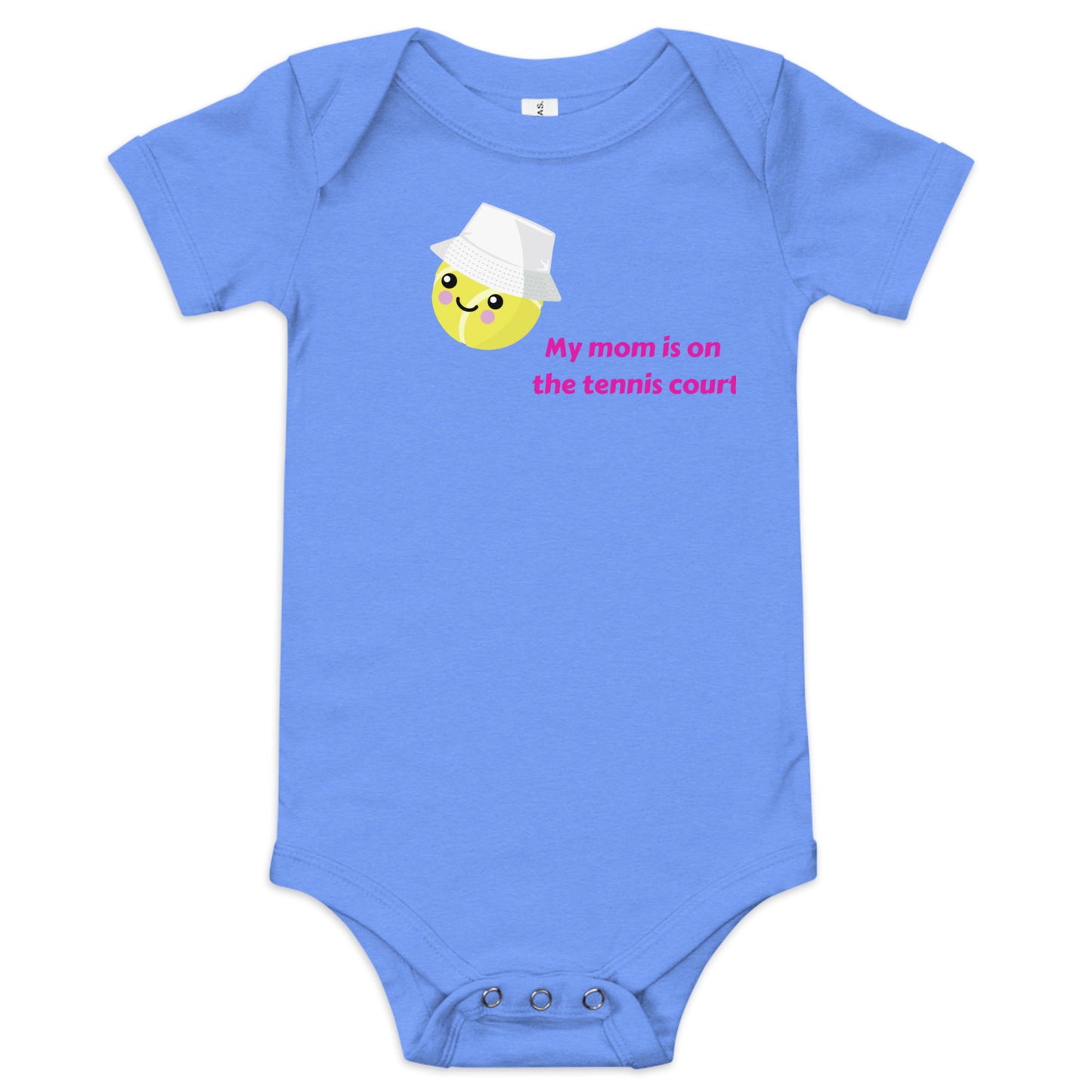 "My Mom is on the Tennis Court" Baby Onesie