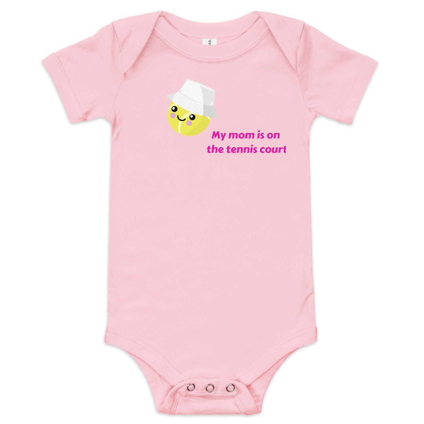 "My Mom is on the Tennis Court" Baby Onesie