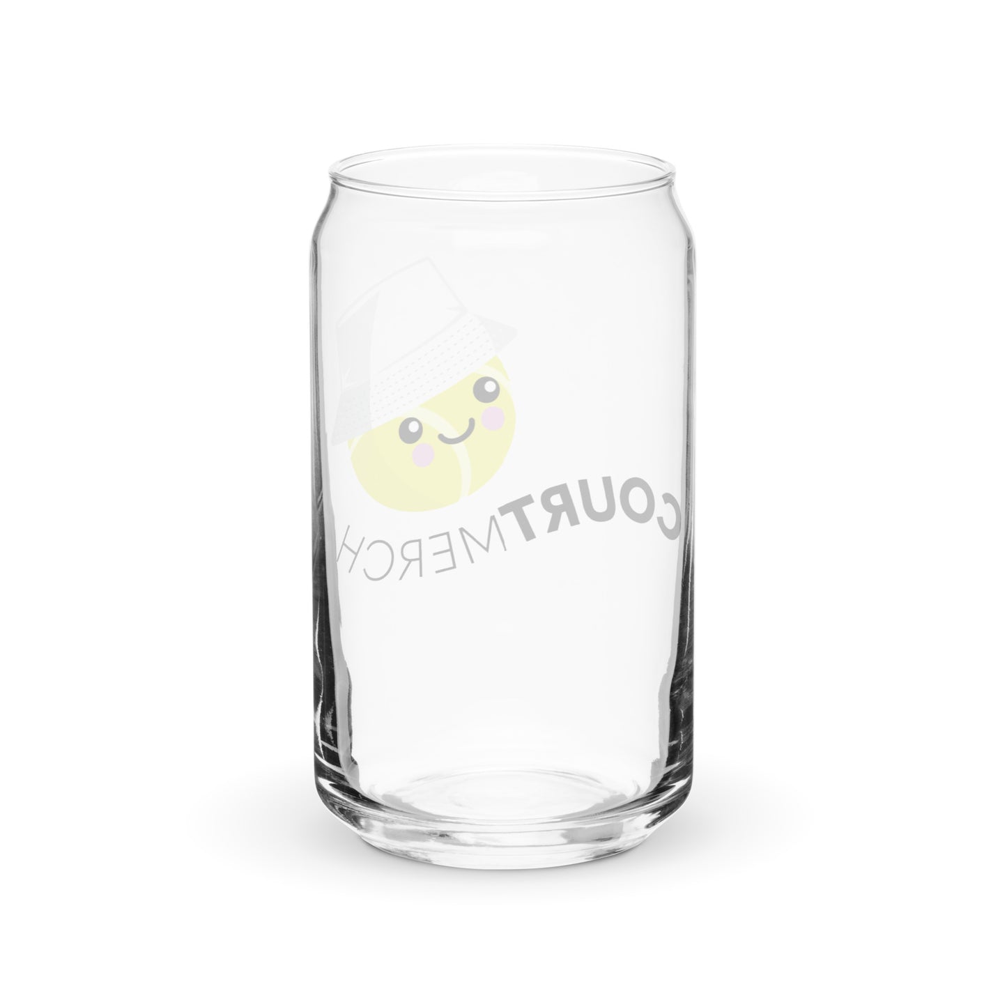 CourtMerch Logo Can-shaped Glass