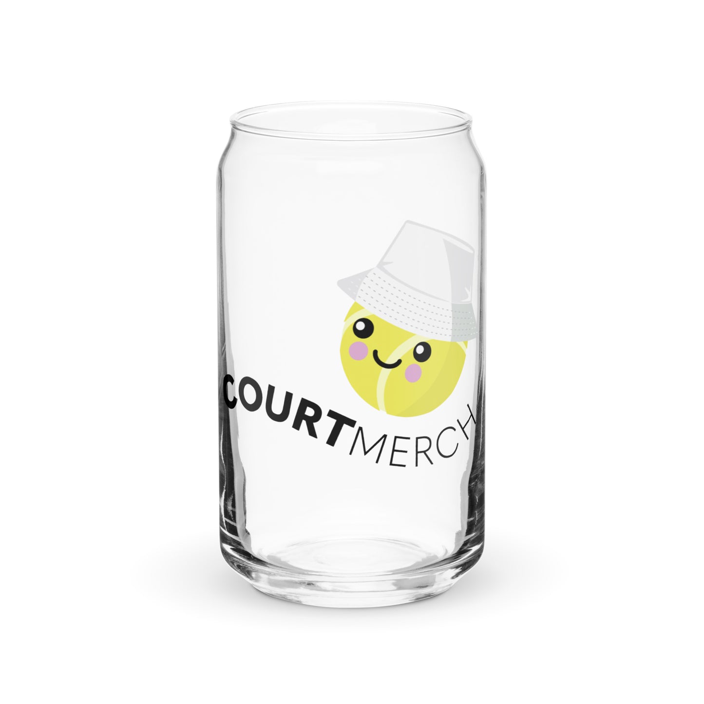 CourtMerch Logo Can-shaped Glass