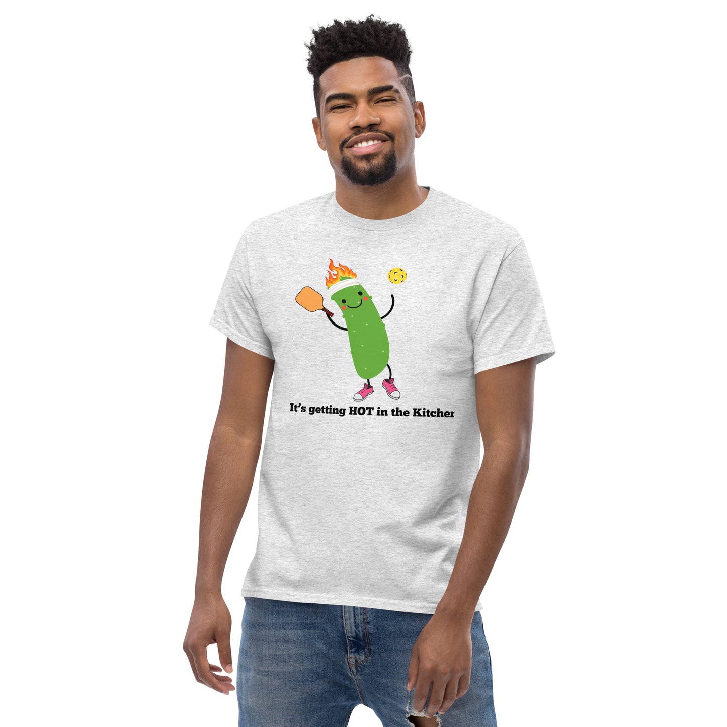 Camiseta clásica para hombre "Hace calor en la cocina" Pickleball