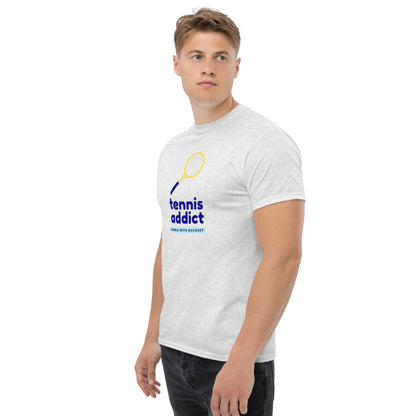 "Tennis Addict: Handle with Racquet" Men's Tee