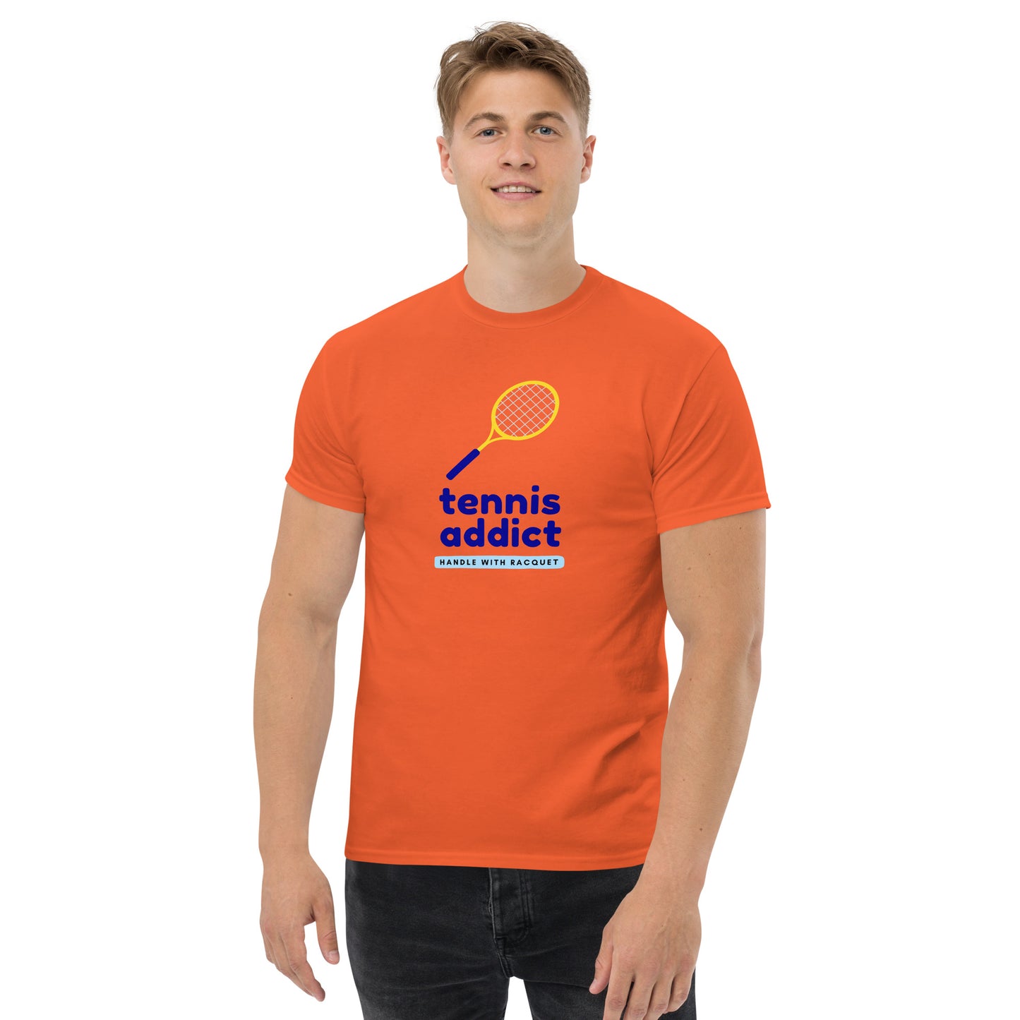 Camiseta para hombre "Tennis Addict: Manejar con raqueta"