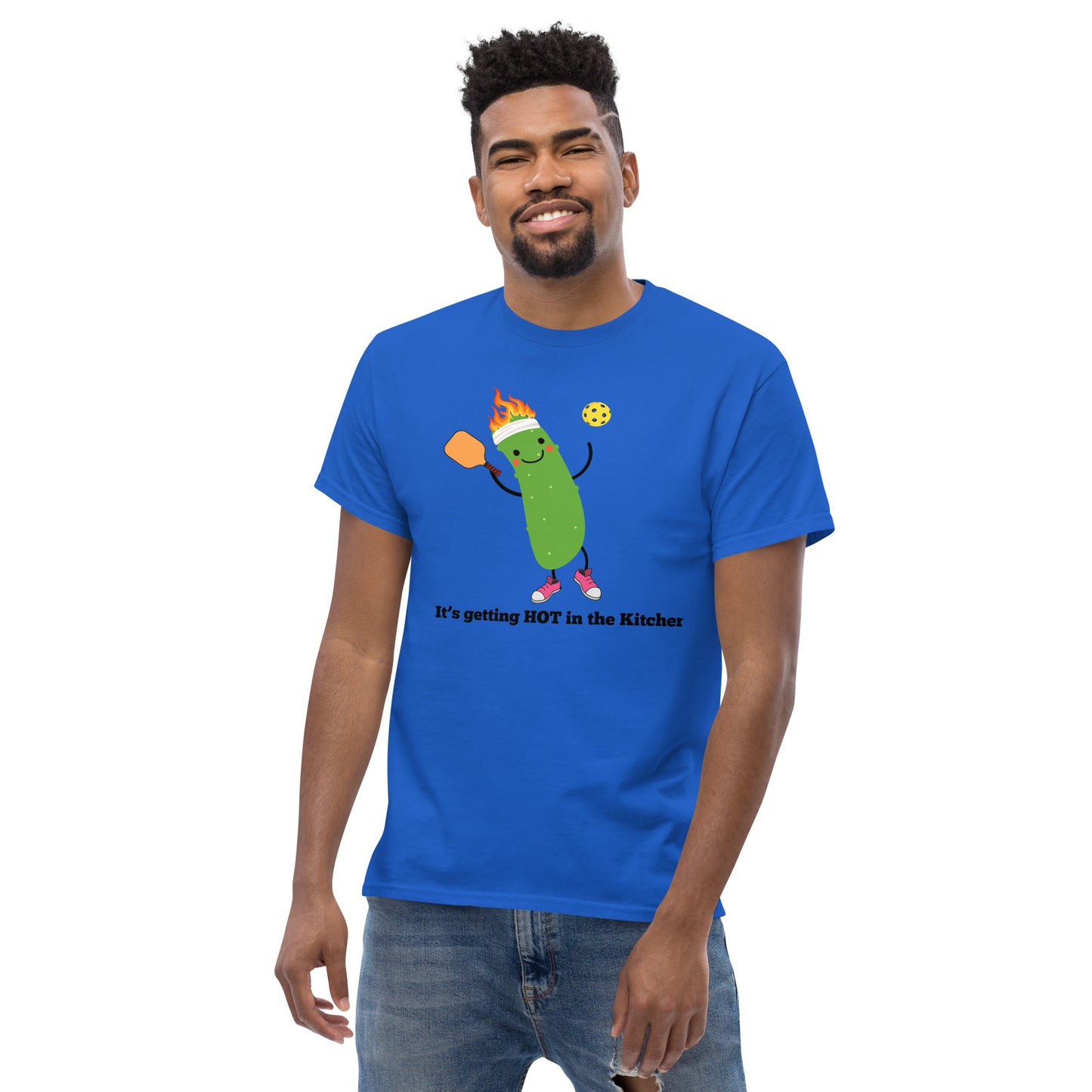 Camiseta clásica para hombre "Hace calor en la cocina" Pickleball