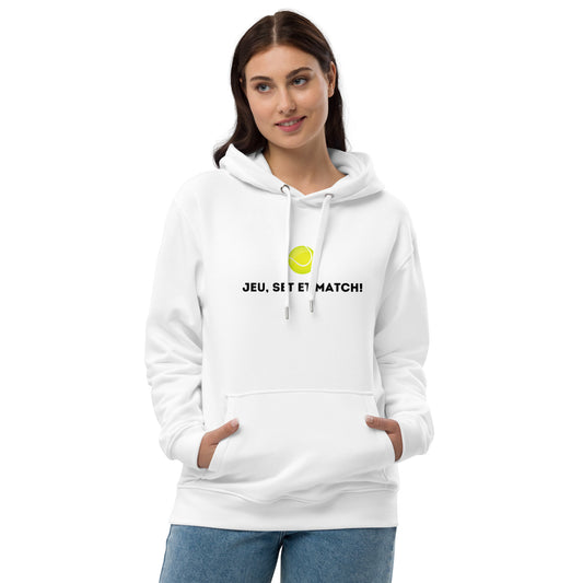 "Jeu, Set, et Match" Premium Unisex Eco Hoodie