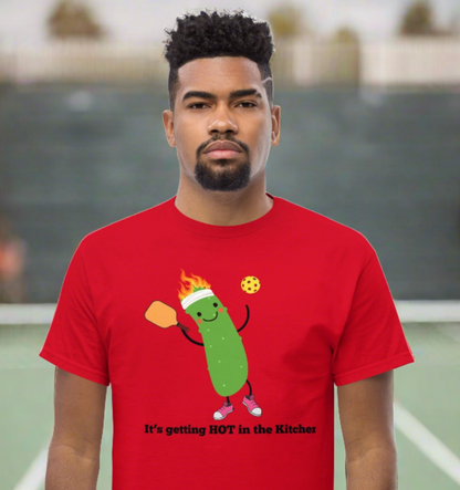 Camiseta clásica para hombre "Hace calor en la cocina" Pickleball