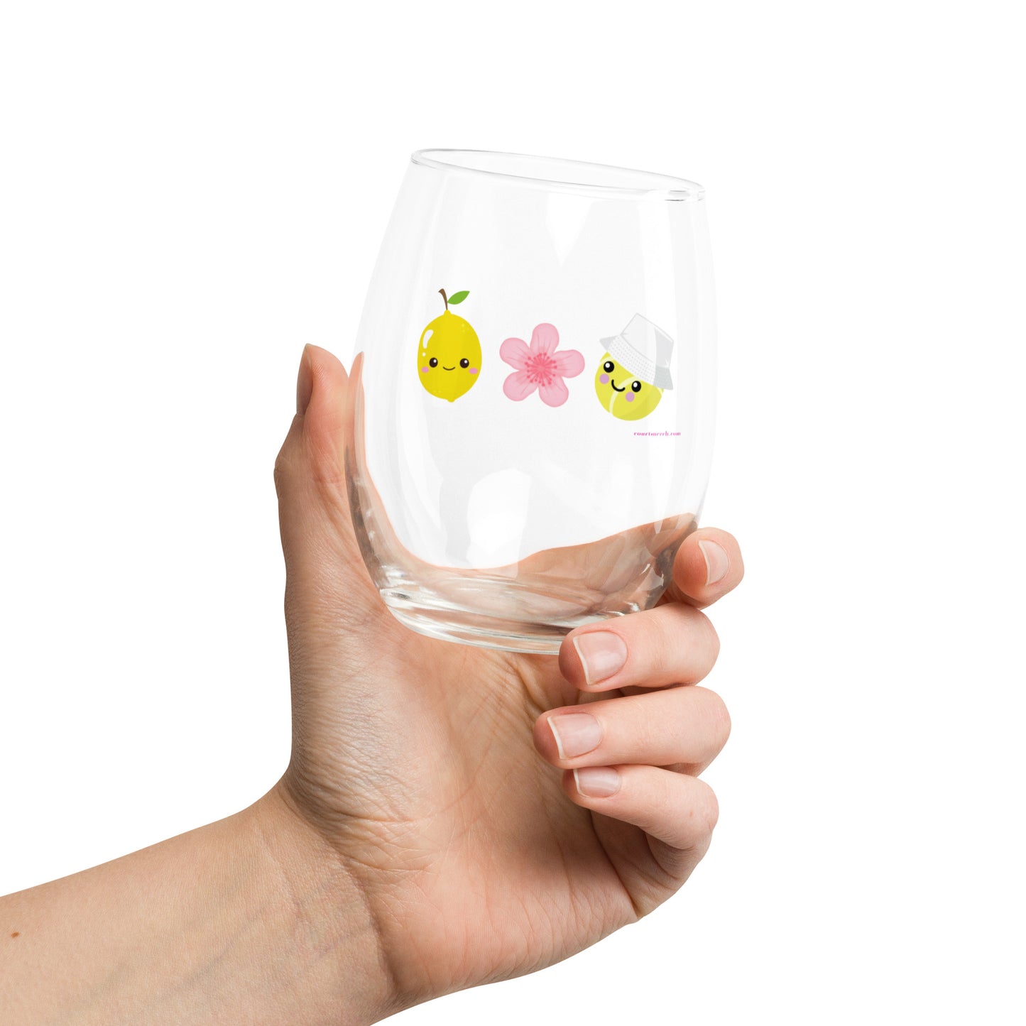 Summer Tennis Courtney Wine Tumbler