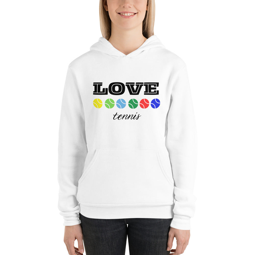 "Love Tennis" Unisex hoodie