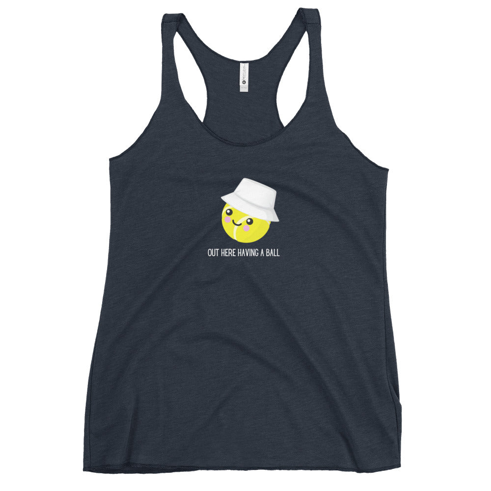 Courtney "Out Here Having A Ball" Women's Racerback Tank