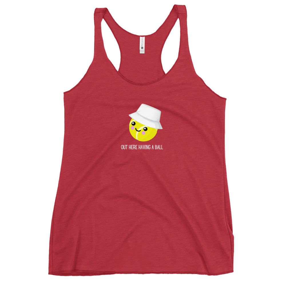 Courtney "Out Here Having A Ball" Women's Racerback Tank