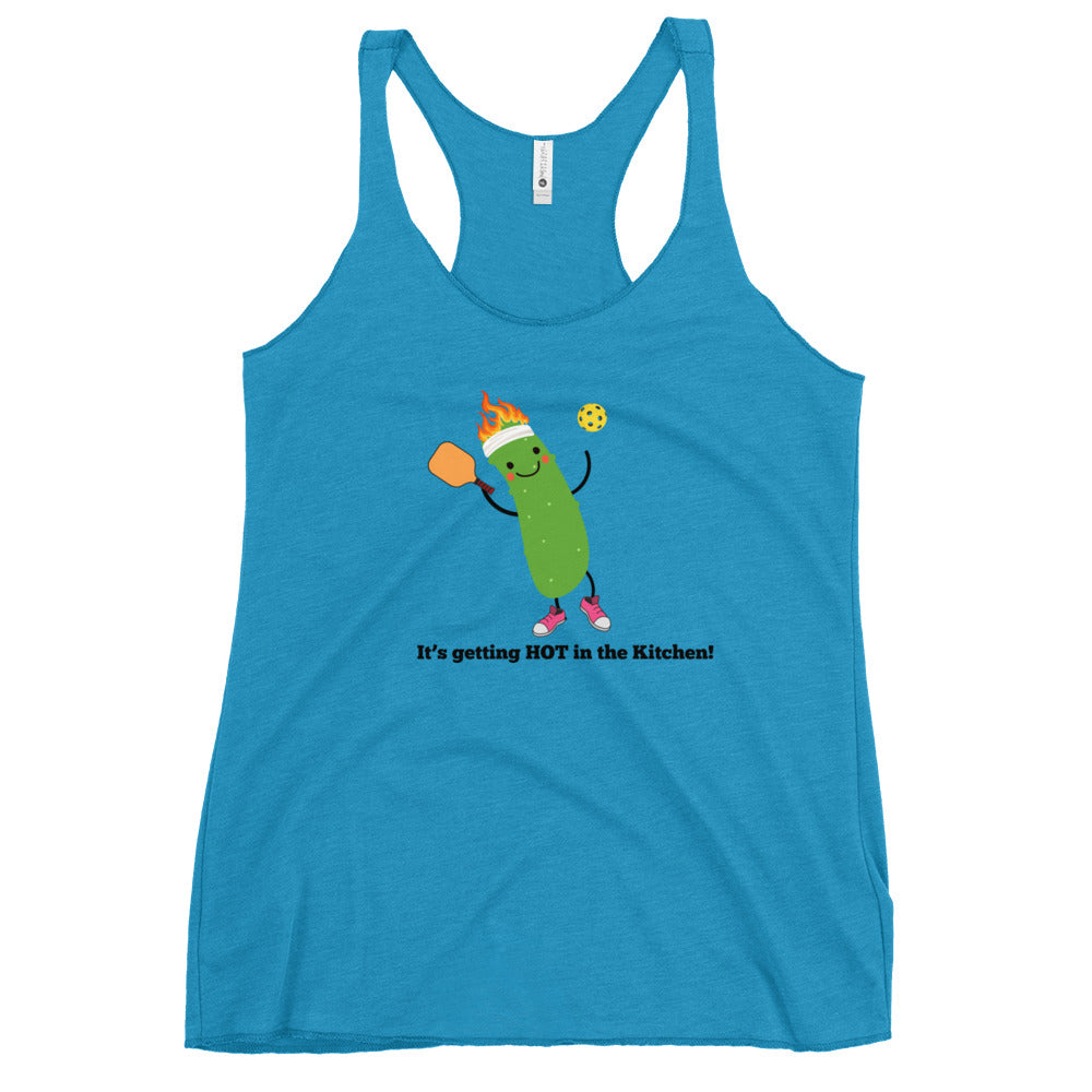 Pickleball "It's Getting Hot in the Kitchen" Women's Racerback Tank