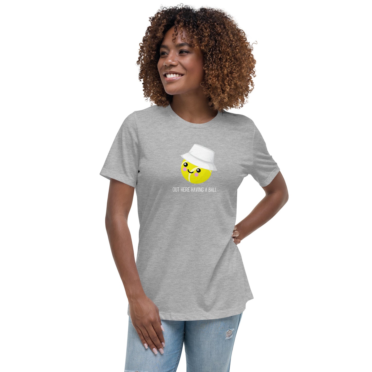 Courtney « Ici en train de s'amuser » T-shirt pour femme