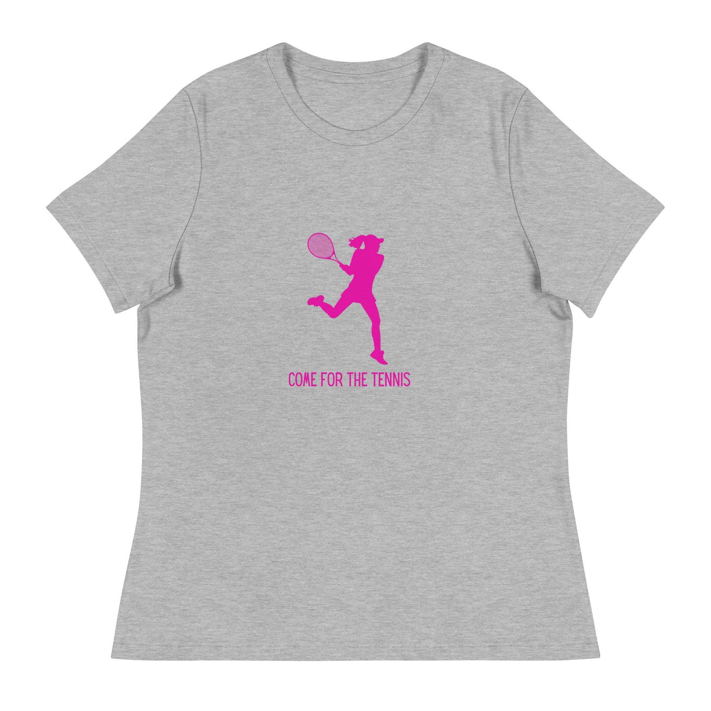 Camiseta mujer "Ven por el tenis, quédate por el vino"