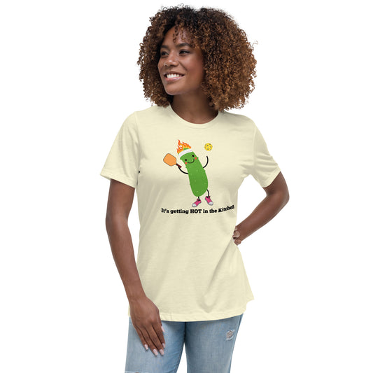 Pickleball "It's Getting Hot in the Kitchen" Women's T-shirt