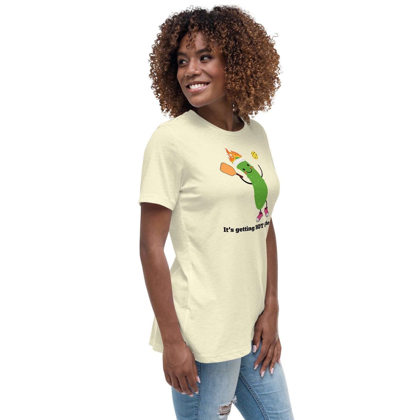 Camiseta de mujer Pickleball "Hace calor en la cocina"