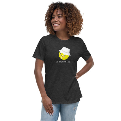 Courtney « Ici en train de s'amuser » T-shirt pour femme