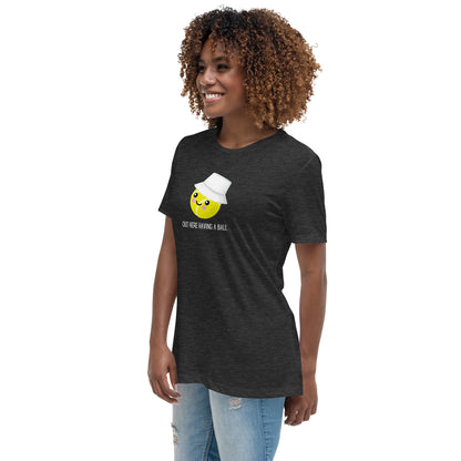 Courtney « Ici en train de s'amuser » T-shirt pour femme