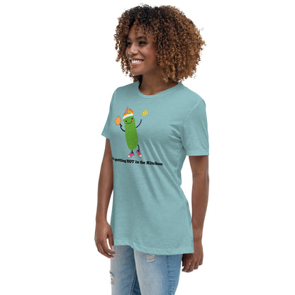 Pickleball "It's Getting Hot in the Kitchen" Women's T-shirt