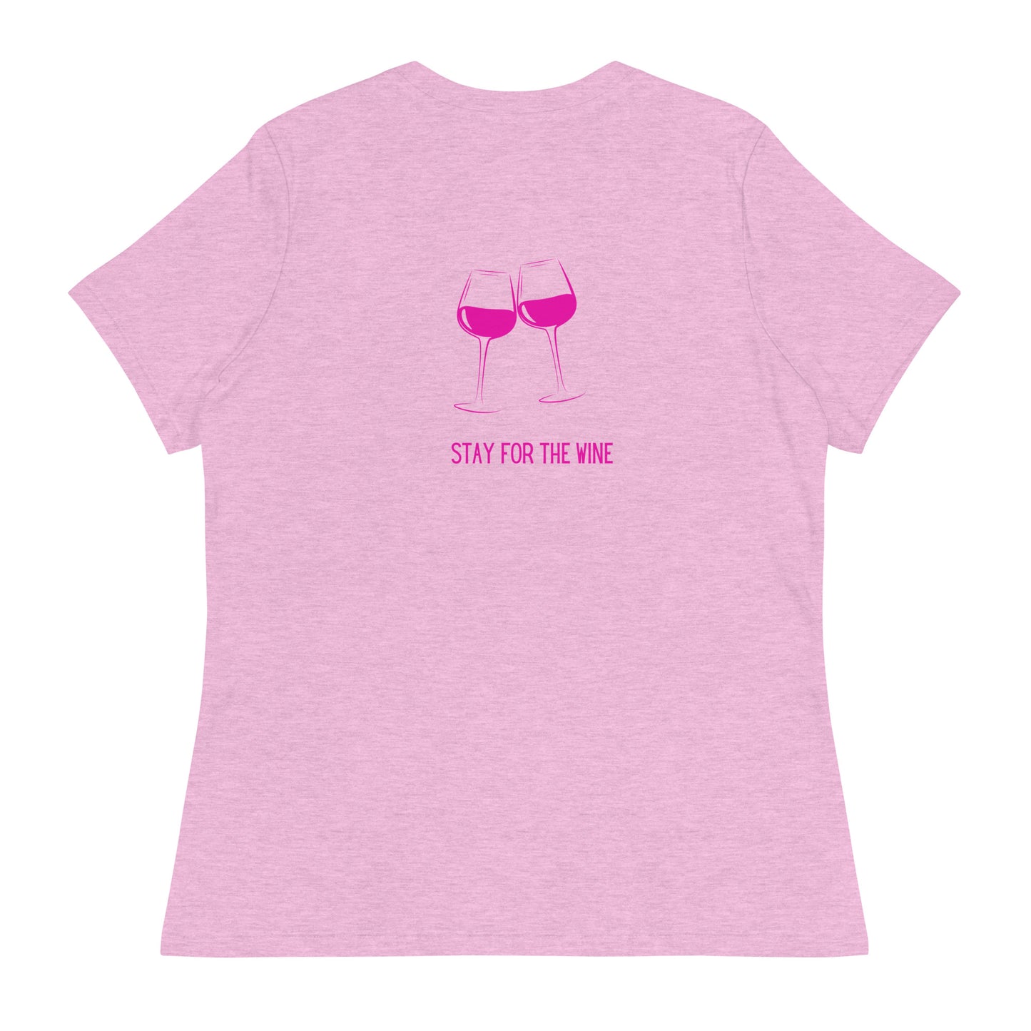 Camiseta mujer "Ven por el tenis, quédate por el vino"